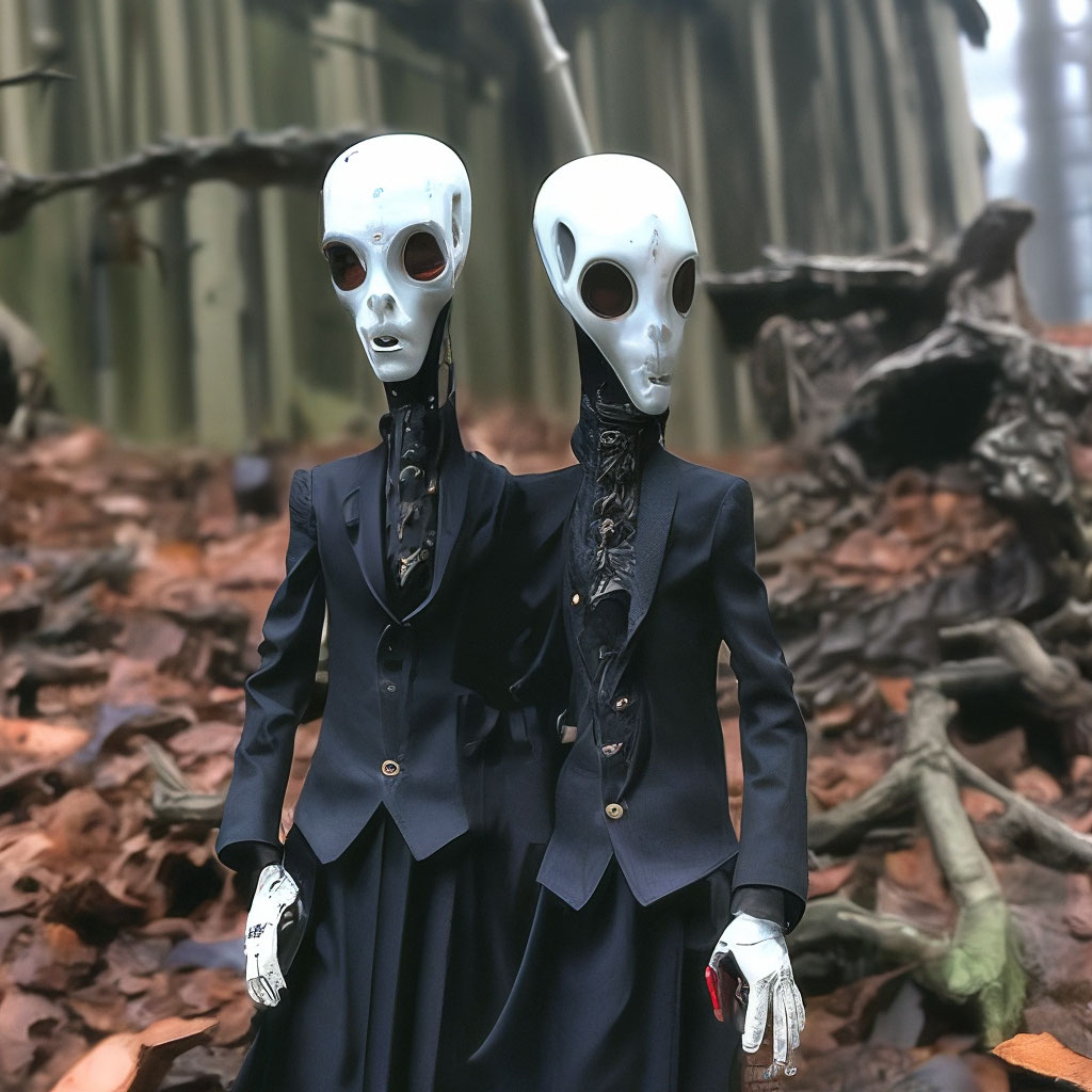 «Collage mutated 3d model goth …» — картинка создана в Шедевруме