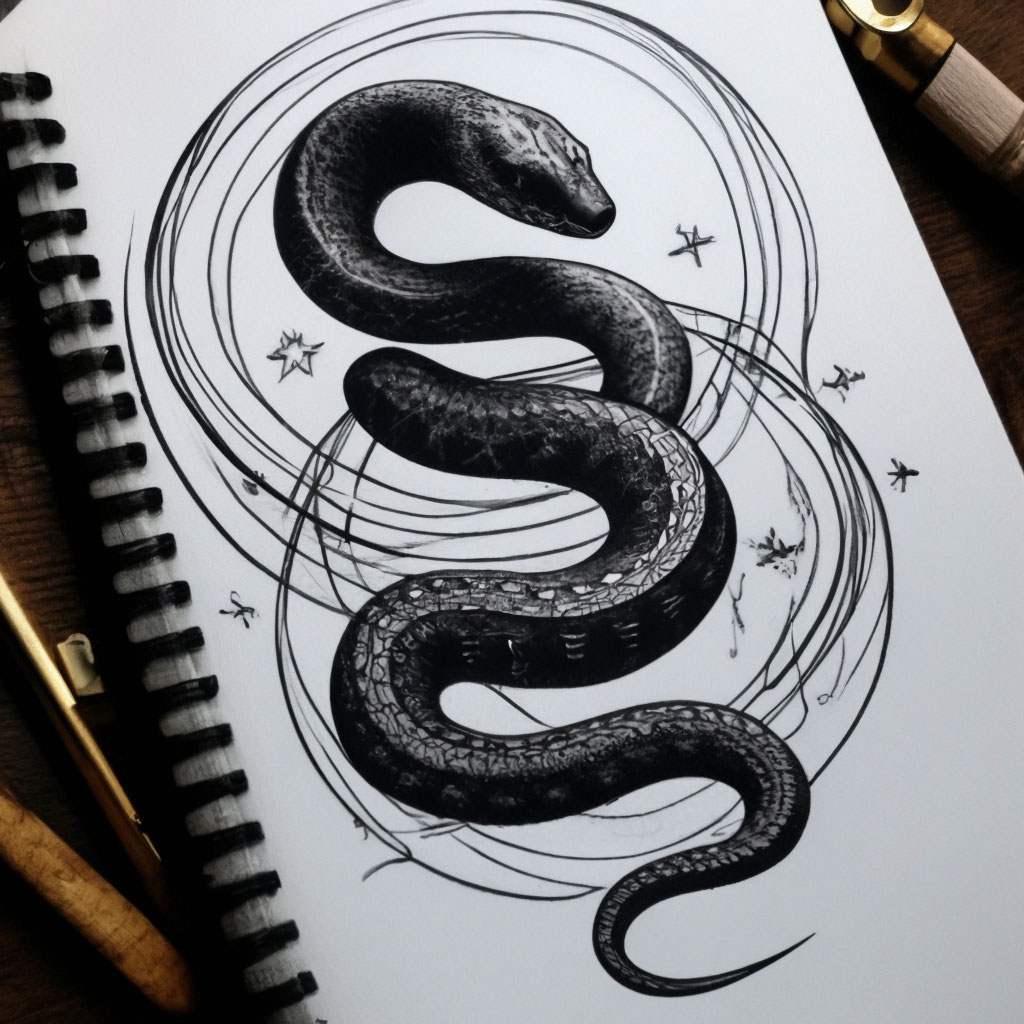 Змея - Тату эскизы | Галерея идей для татуировок | Фото и эскизы змей