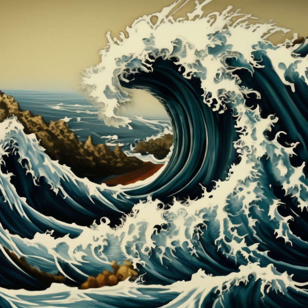 Большая волна в Крыму, картина …» — создано в Шедевруме