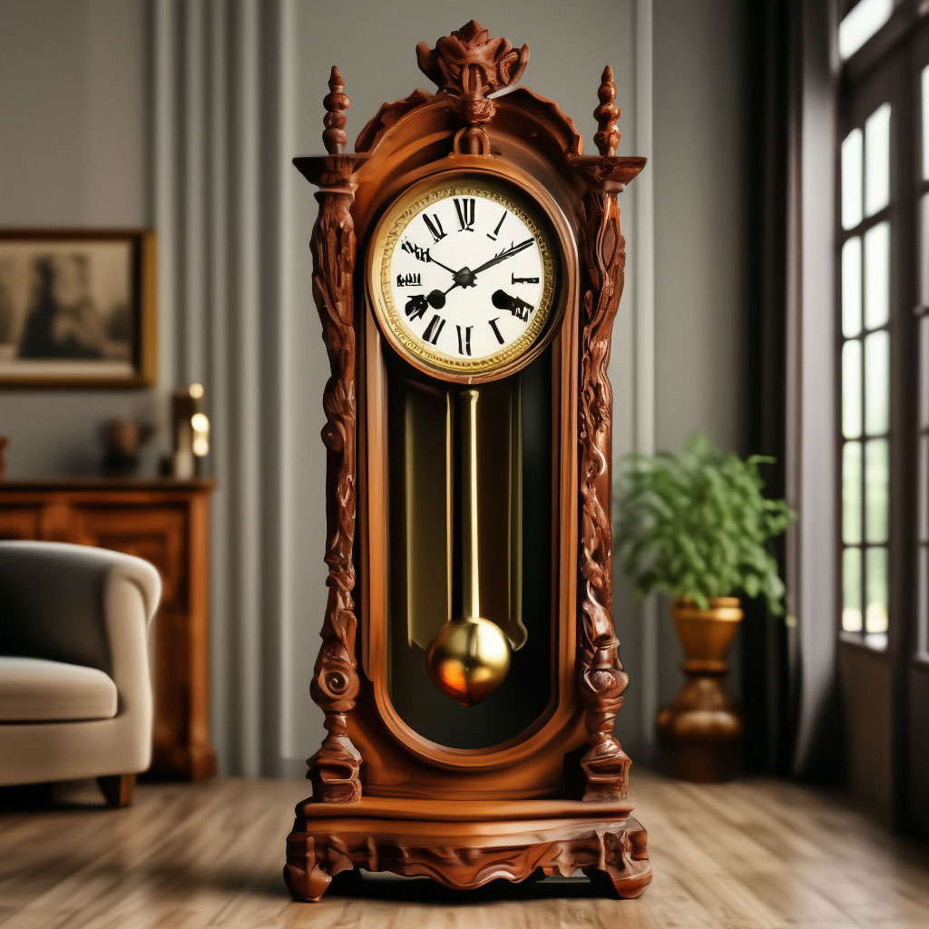 Antique Grandfather Clock Wallpaper
