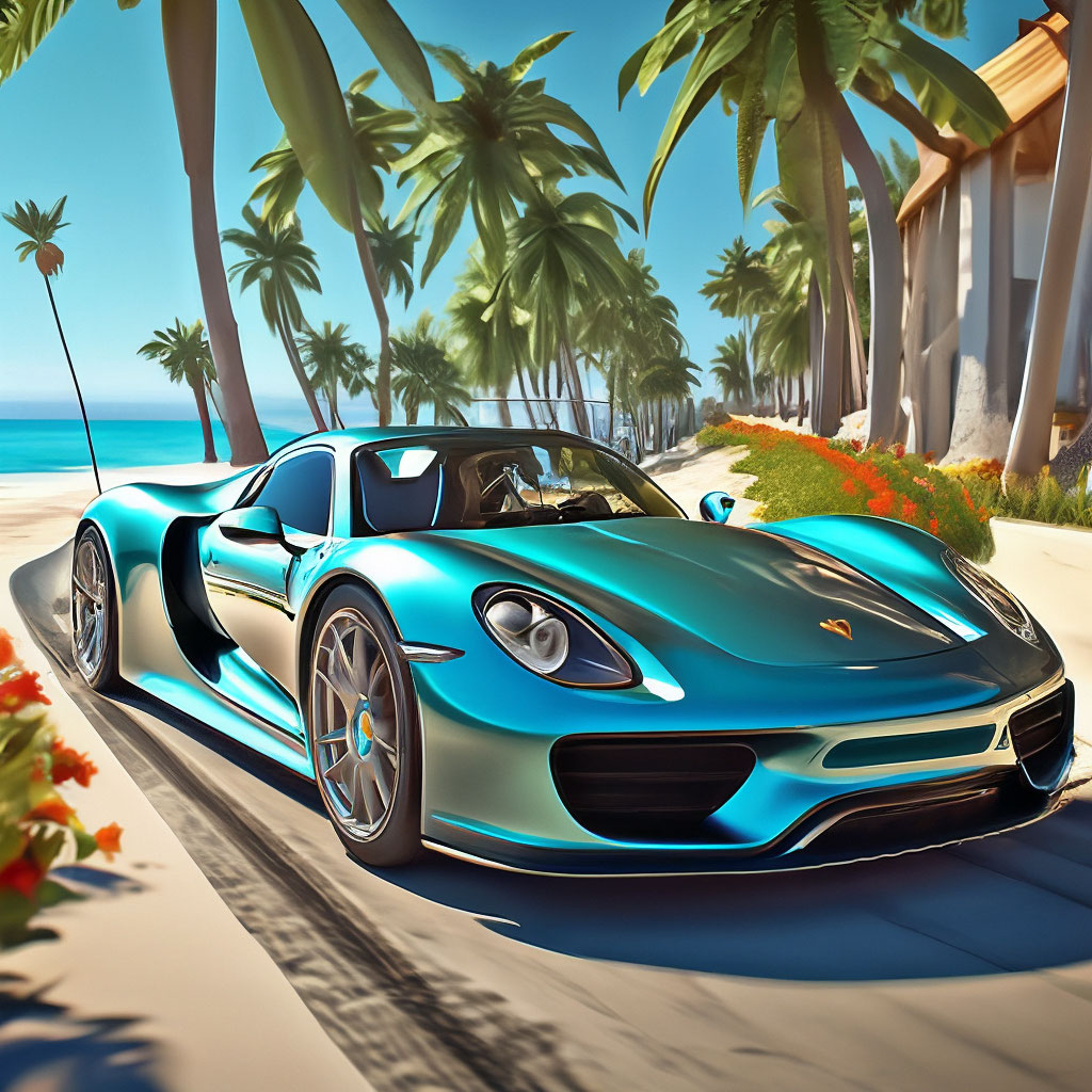 Сесть в Любимую машинку Porsche 918 …» — создано в Шедевруме