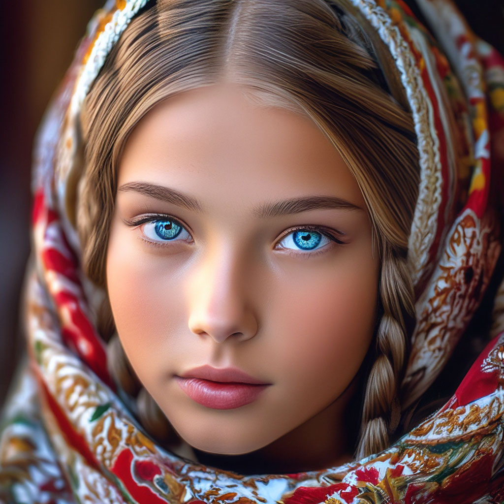 Славянская внешность девушки