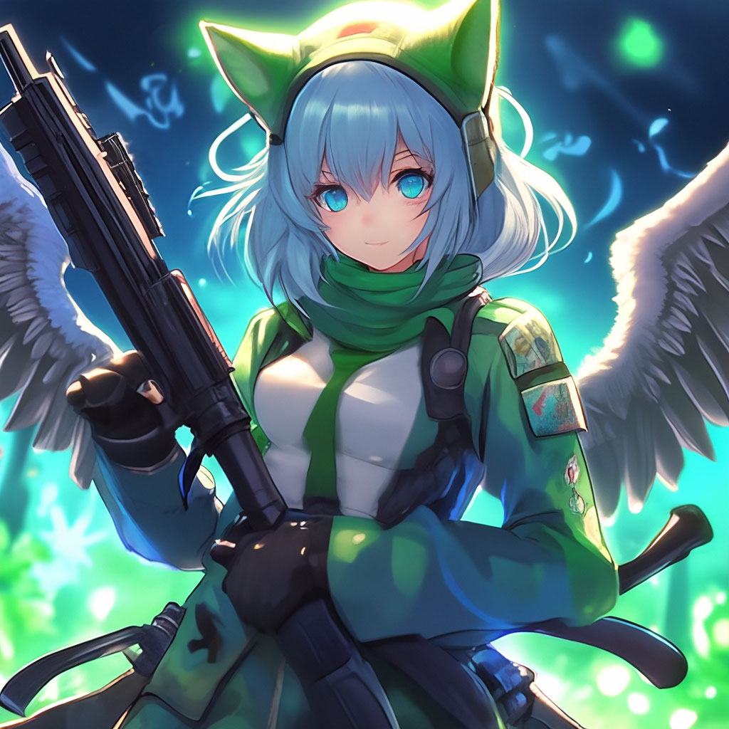 Beautiful anime girl, with blue eyes … — image created in Shedevrum