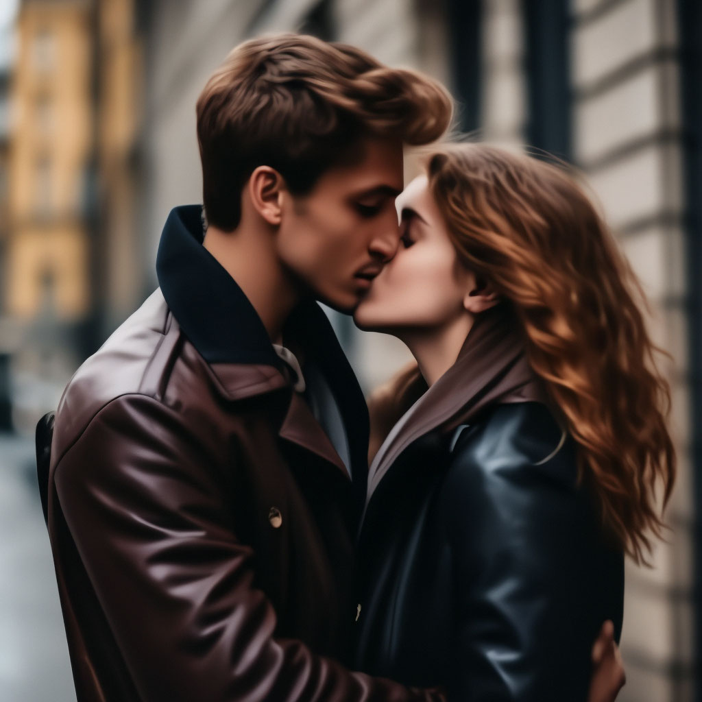 Французский поцелуй порно парень и девушка