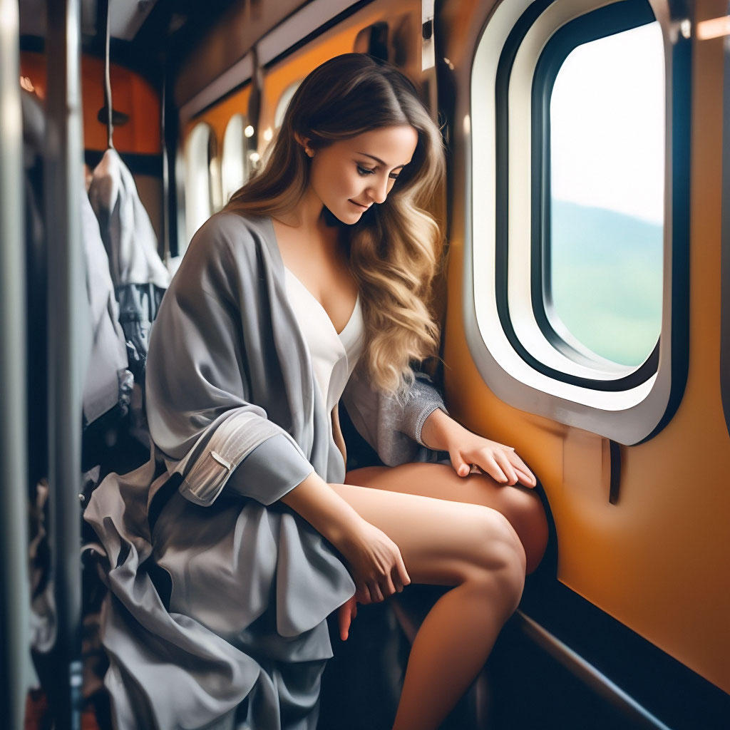 Купе поезда красивая девушка …» — создано в Шедевруме