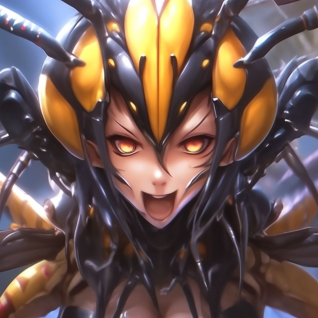 insect eyes, mutation, insect paws in humans, open mouth, threatening appea...