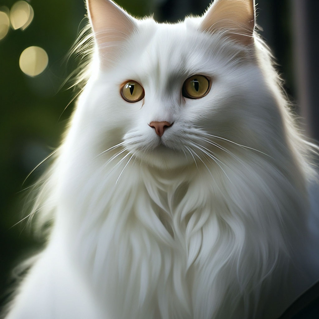 Турецкая ангорская кошка, красивый …» — создано в Шедевруме