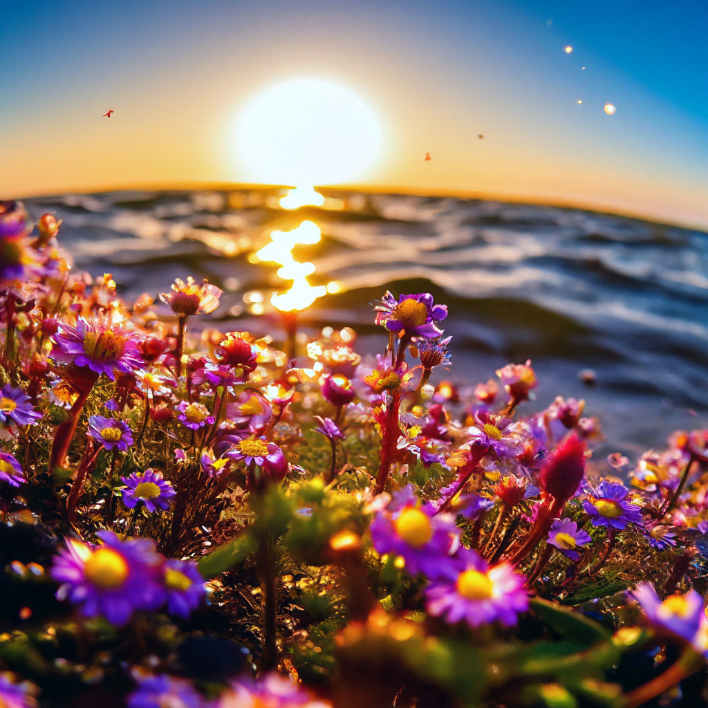Цветы и море (56 фото)