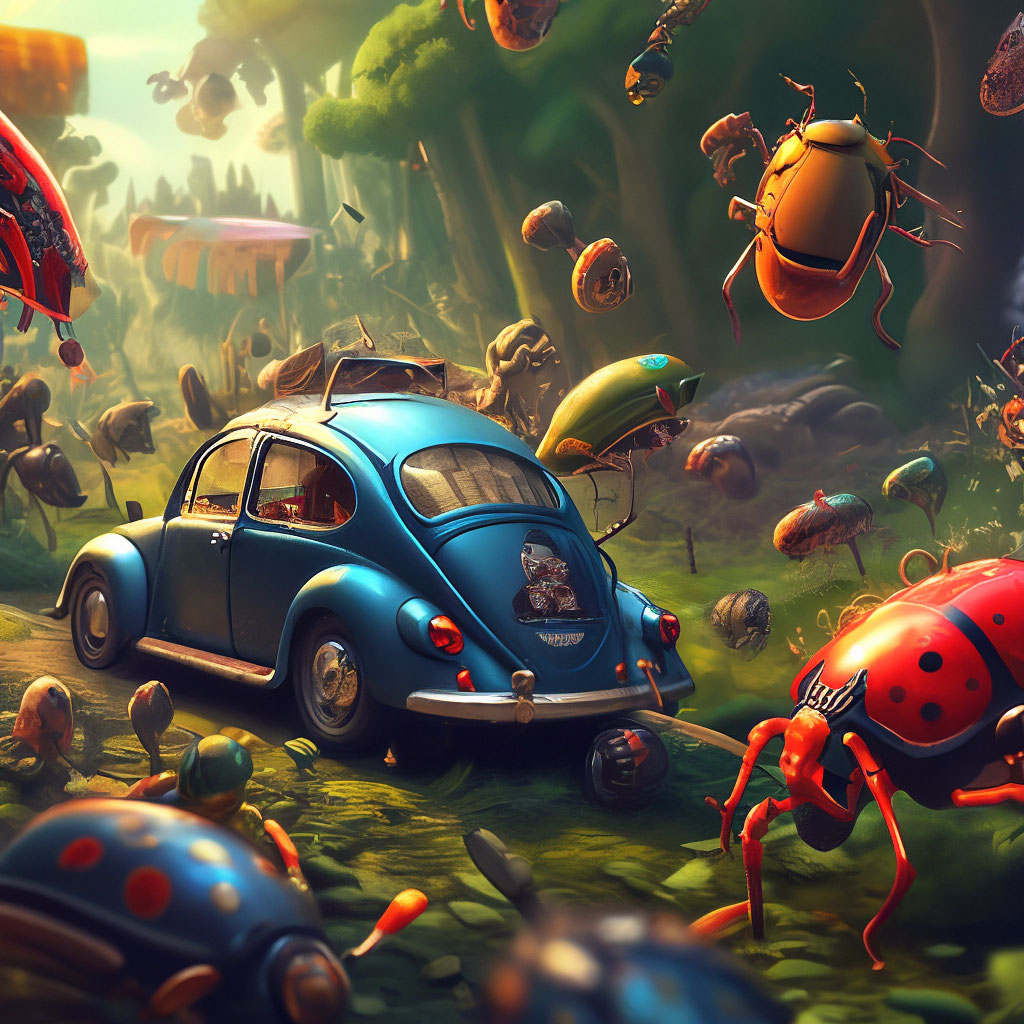 «Жуки 🐞 🪲 🕷️» — картинка создана в Шедевруме