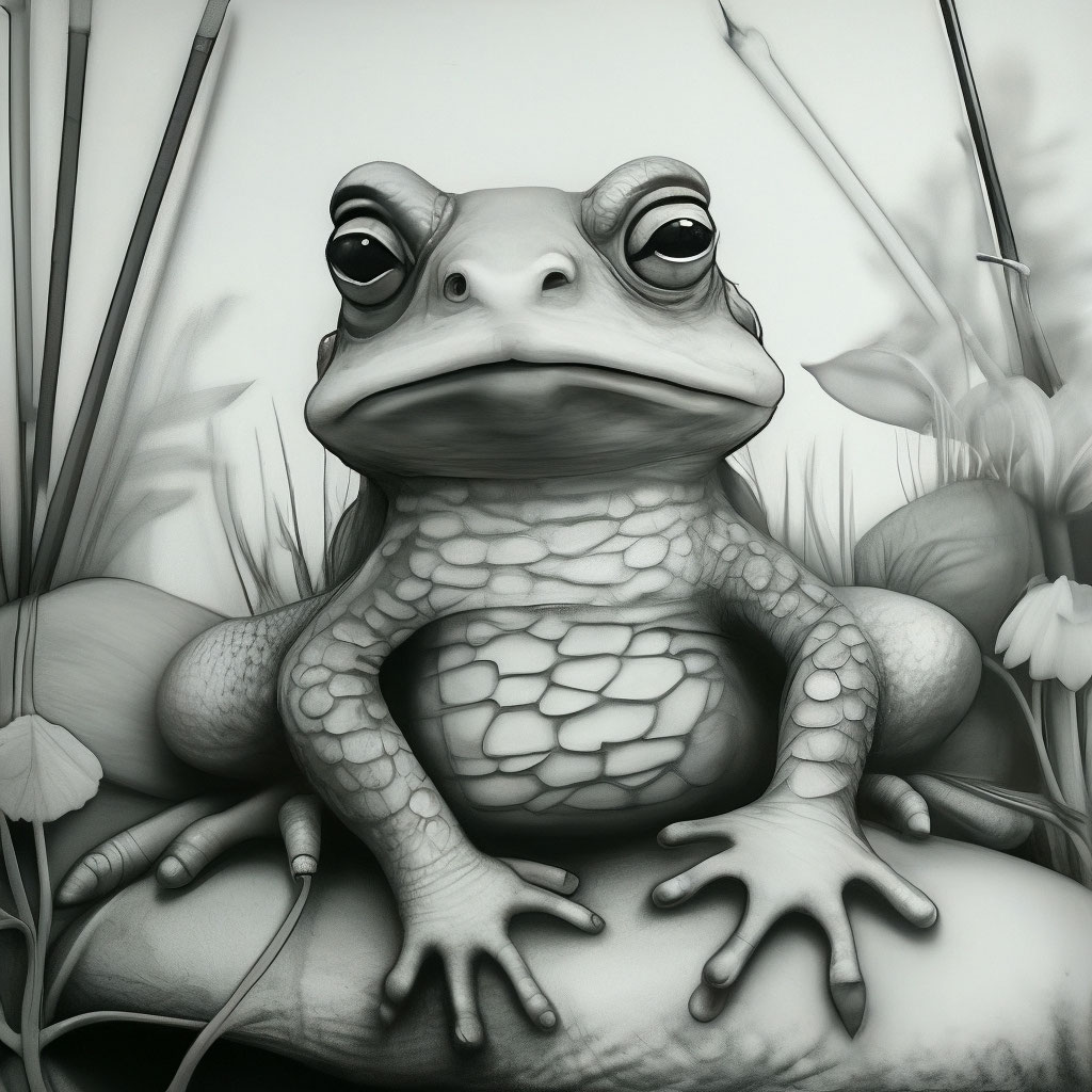 Раскраска жаба для детей