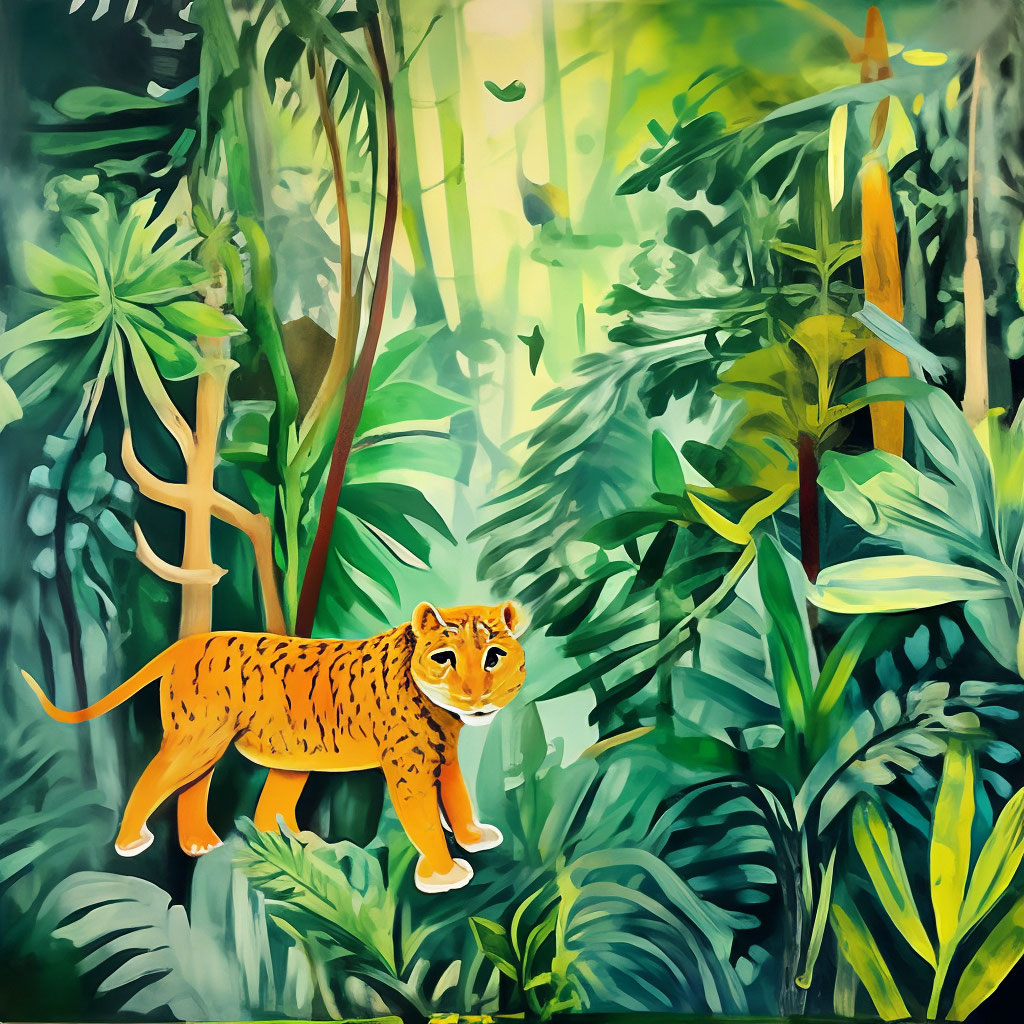 Детский рисунок джунглей» — создано в Шедевруме