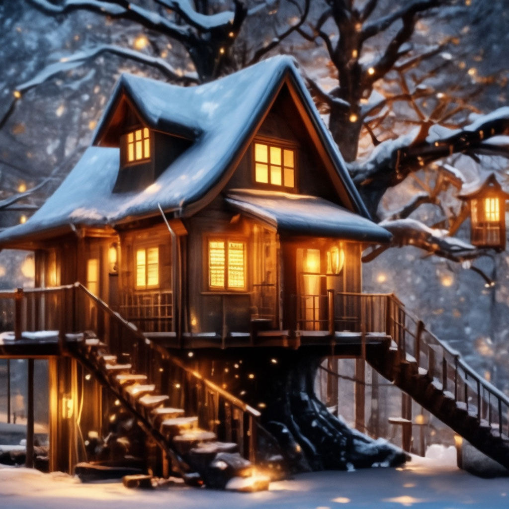 Красивые домики и глэмпинги в Боровом для зимнего отдыха