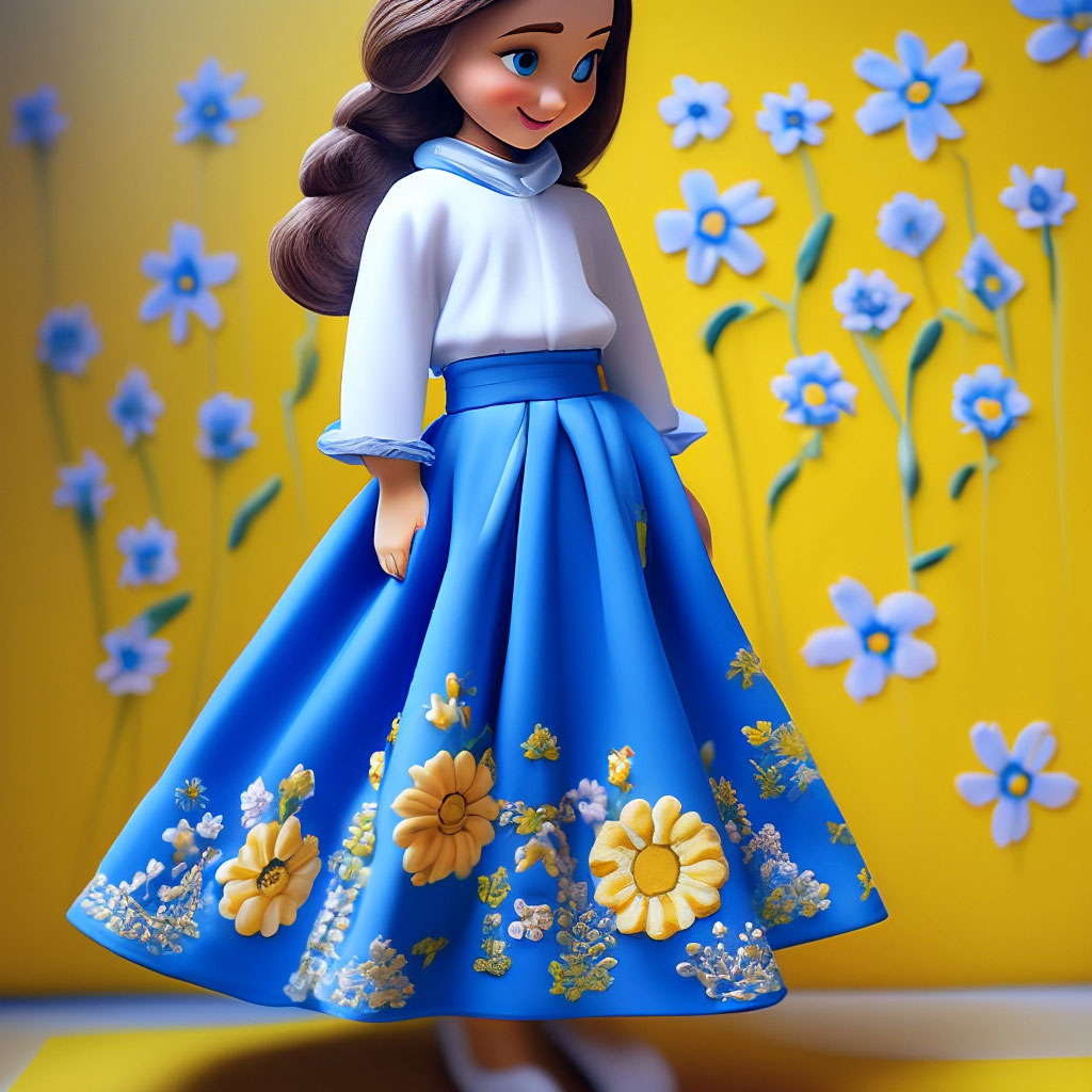 «Девочка 5 лет, одета в синюю …» — создано в Шедевруме