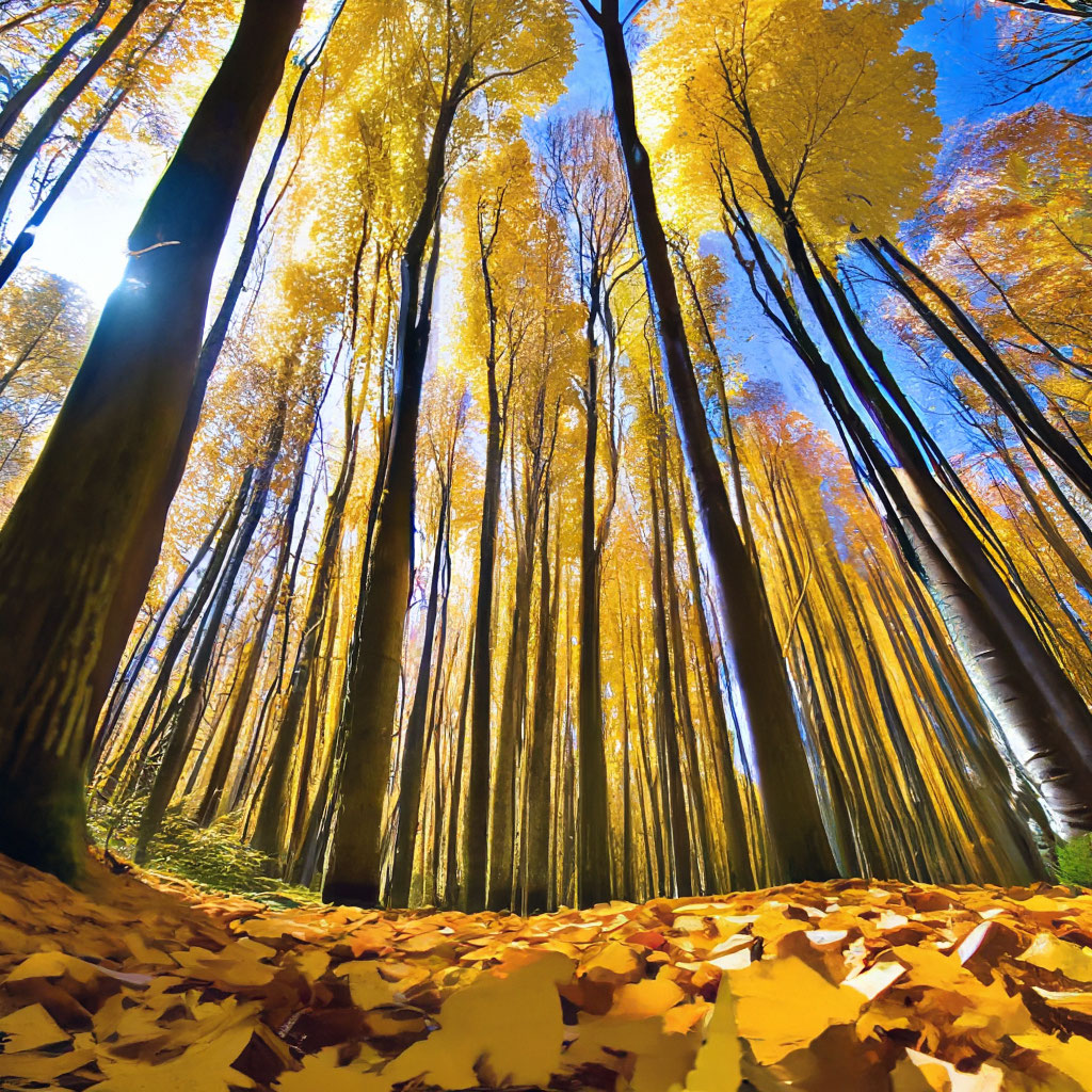 «Это красивый снимок леса осенью. …» — создано в Шедевруме