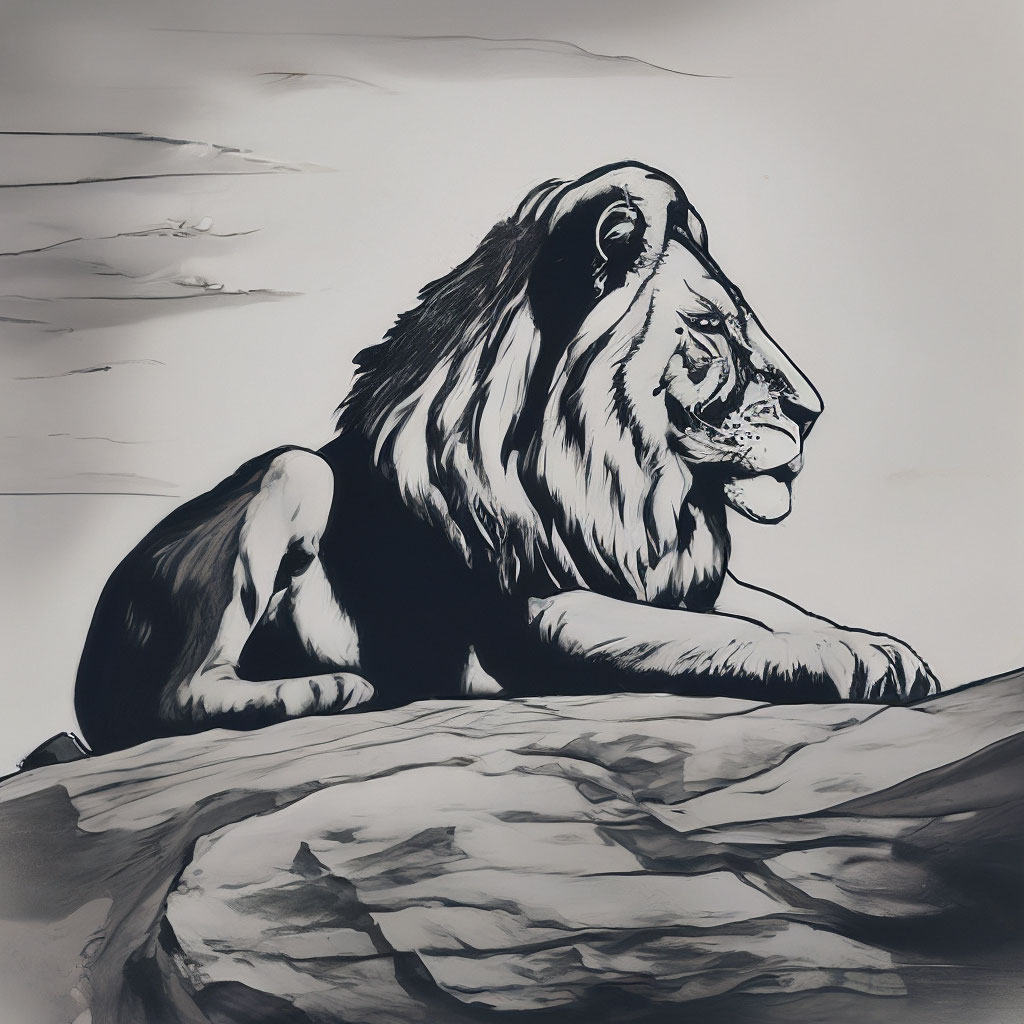 Рисунки львов для срисовки (50 фото)