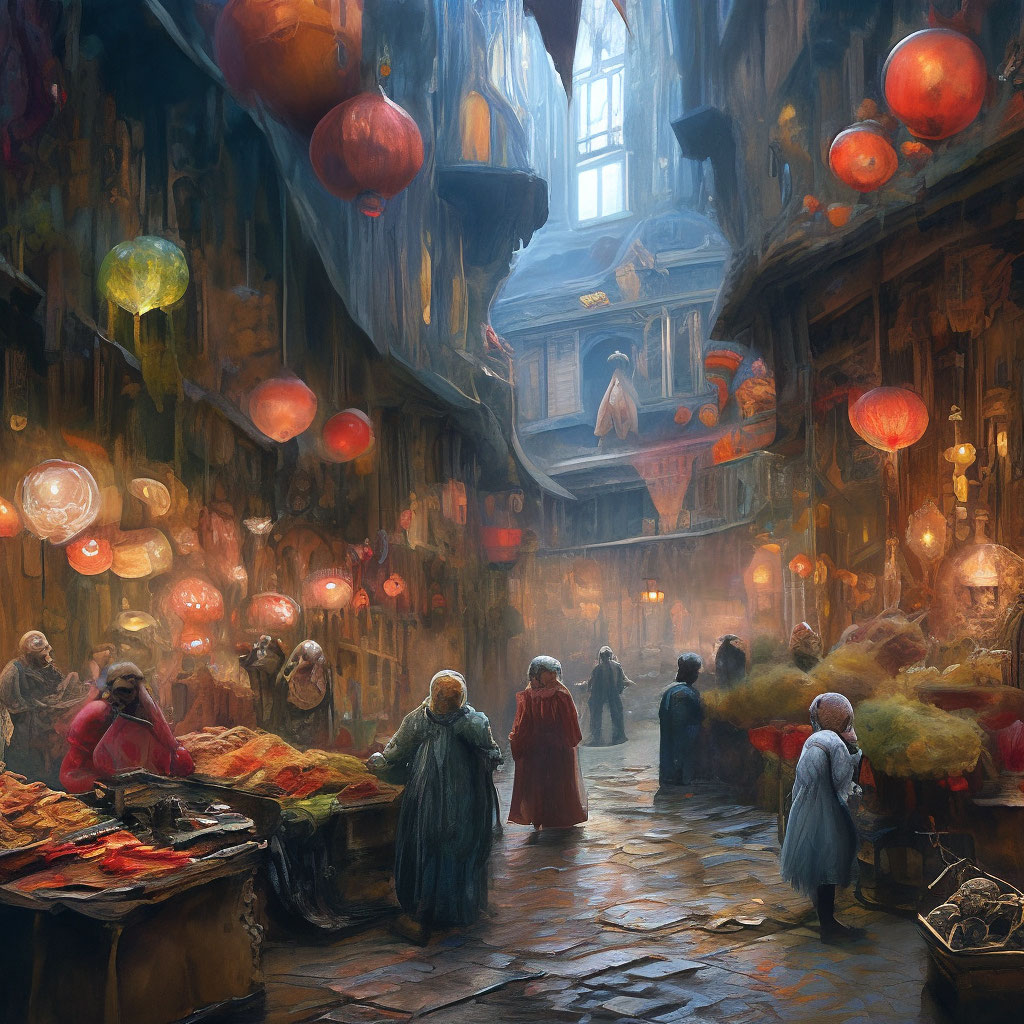 Rotten bazaar — image created in Shedevrum