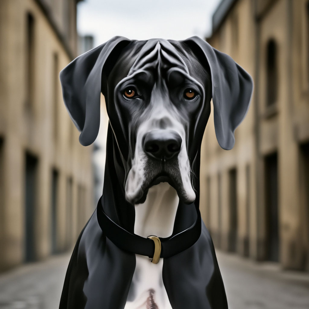 Дог собака крупный стоячие …» — создано в Шедевруме