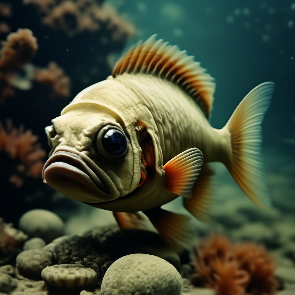 Pug fish image created in Shedevrum