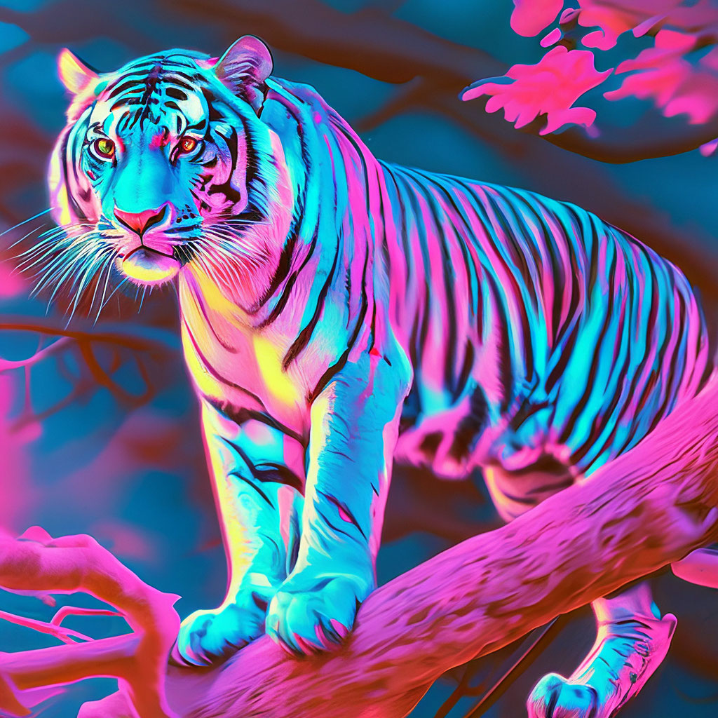 Скетч арт тигр в полный рост …» — создано в Шедевруме