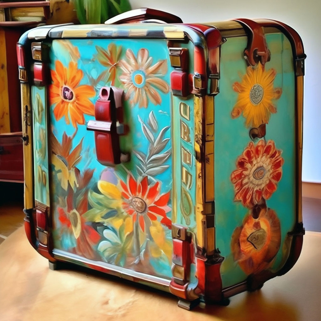 Страна Чемодания: чемодан с ретро-картинками (декупаж при помощи файла)