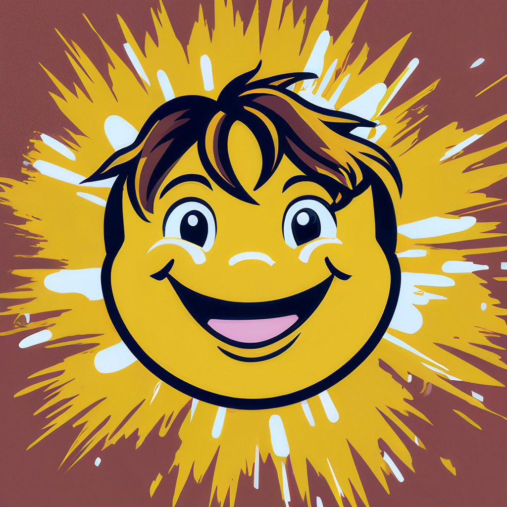 Смайлик в виде улыбающеглся гарри …» — создано в Шедевруме