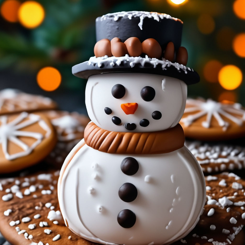 Новогоднее печенье «Тающие снеговики»