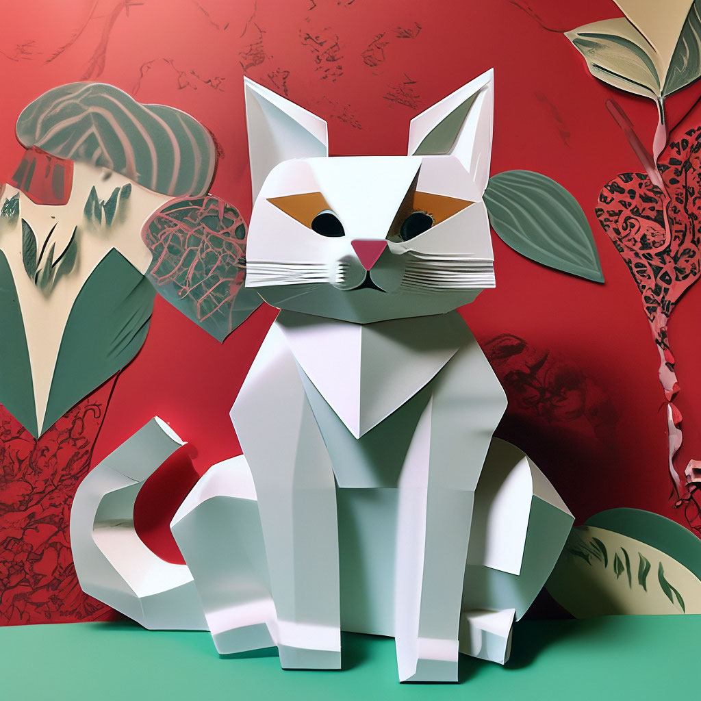 Кот из бумаги» — создано в Шедевруме