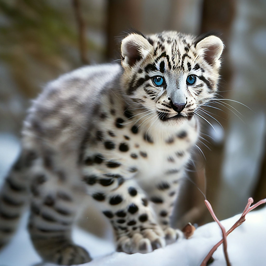 Snow leopard kitten