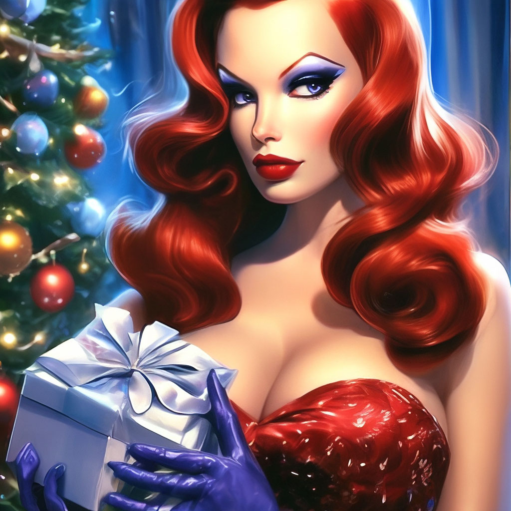 Christmas jessica rabbit