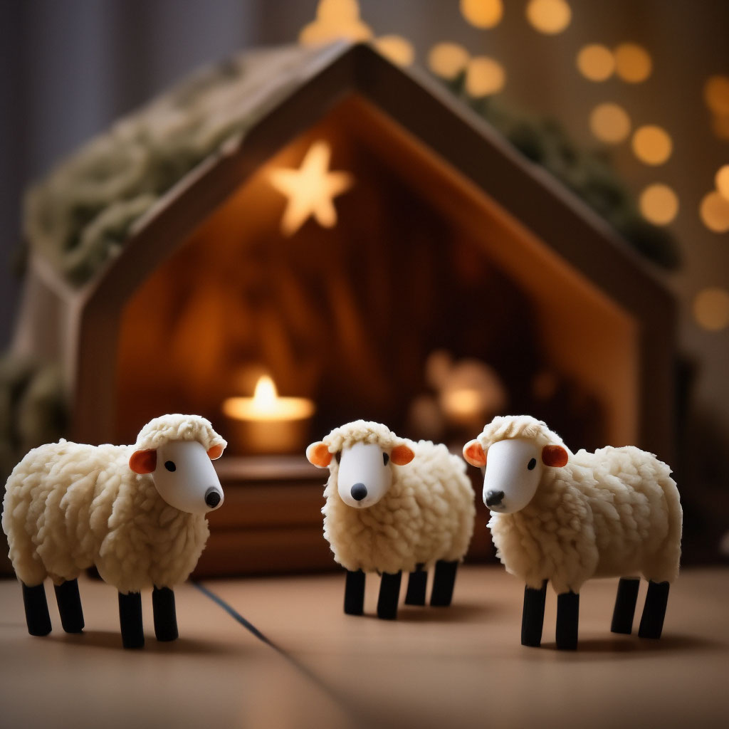 Новогодние овечки: фотография в альбоме Резные миниатюры - Страна Мам
