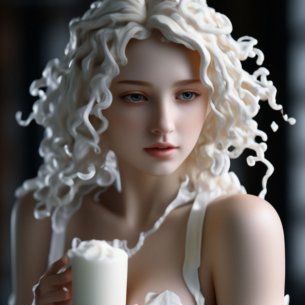 Woman Drinking Milk