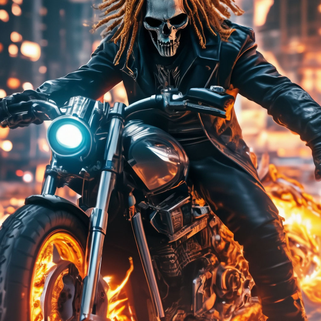 Ghost Rider Tapet Sykkel