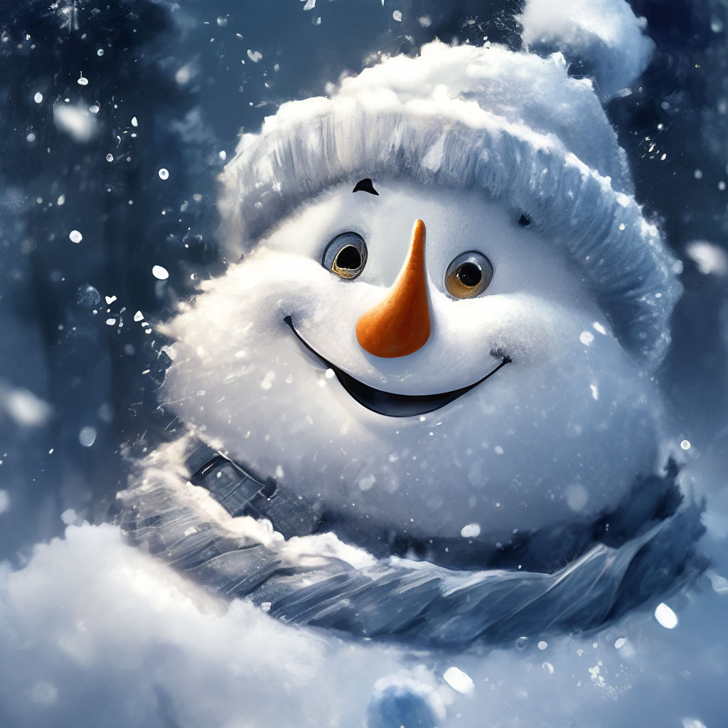 Прекрасный милый снеговик, art …» — создано в Шедевруме