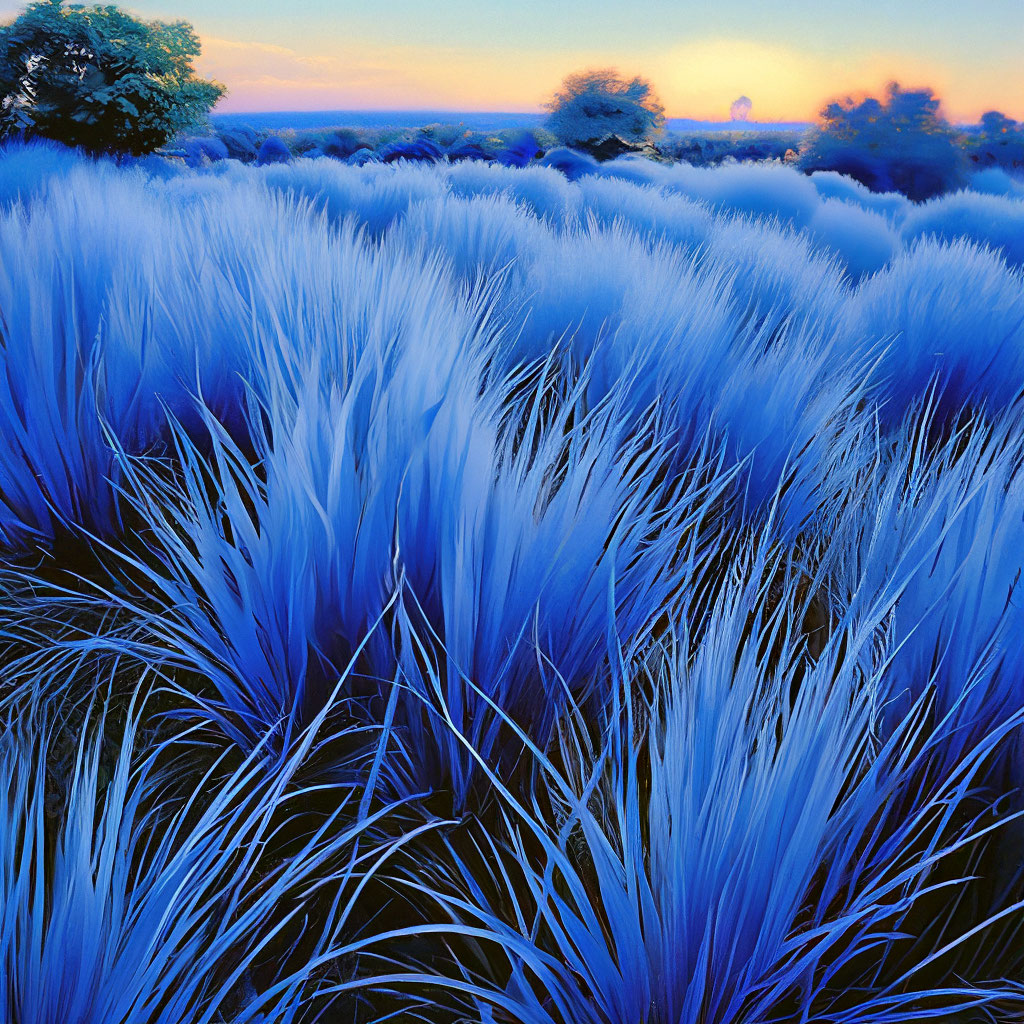 синяя трава