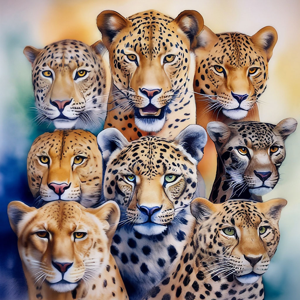 Раскраски леопард тигр