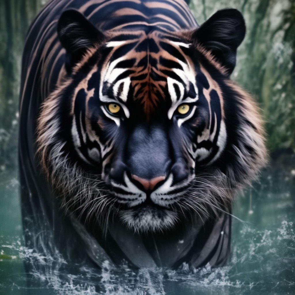 CentralAsia: В Индии замечен редкий черный тигр. Фото