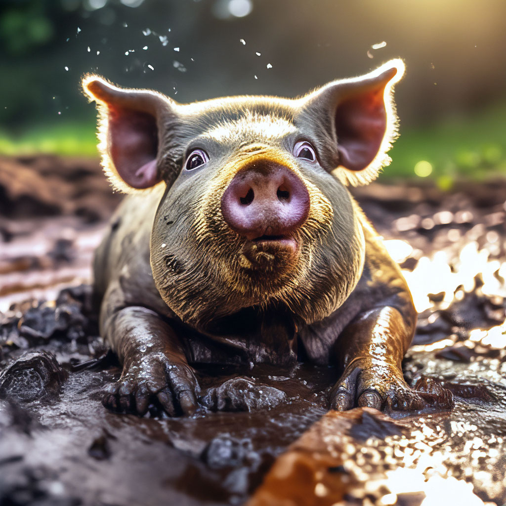 Толстая грязная довольная свинья …» — создано в Шедевруме