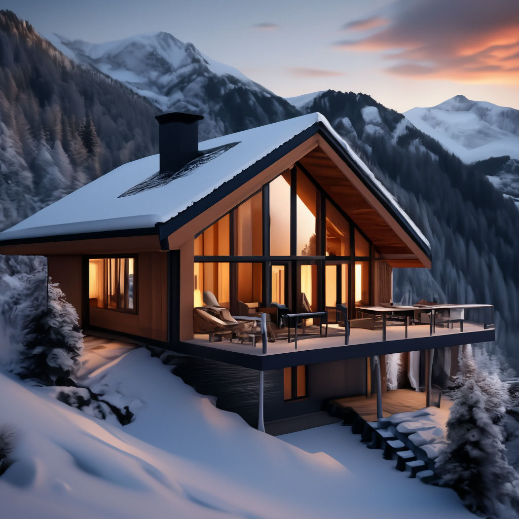 Красивые дома в горах - 63 фото