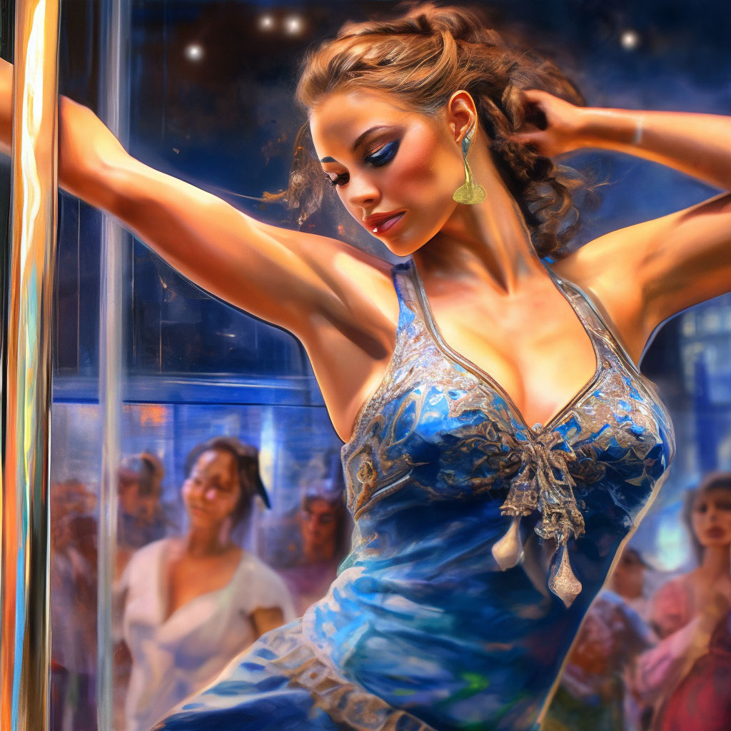 Сексуальная девушка танцует на дискотеке в ночном клубе, танцует | Бесплатно векторы