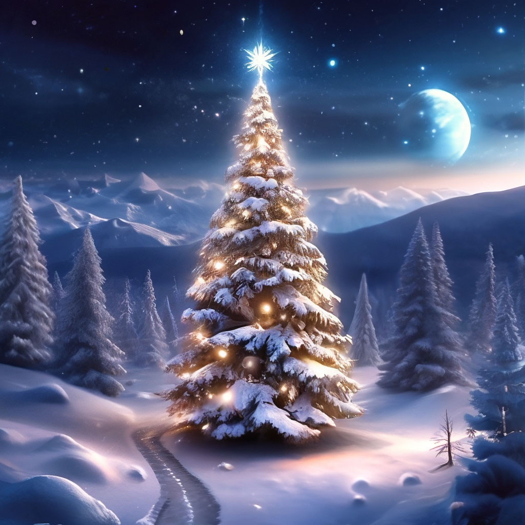 Фантазийная ёлка новый год зима …» — создано в Шедевруме