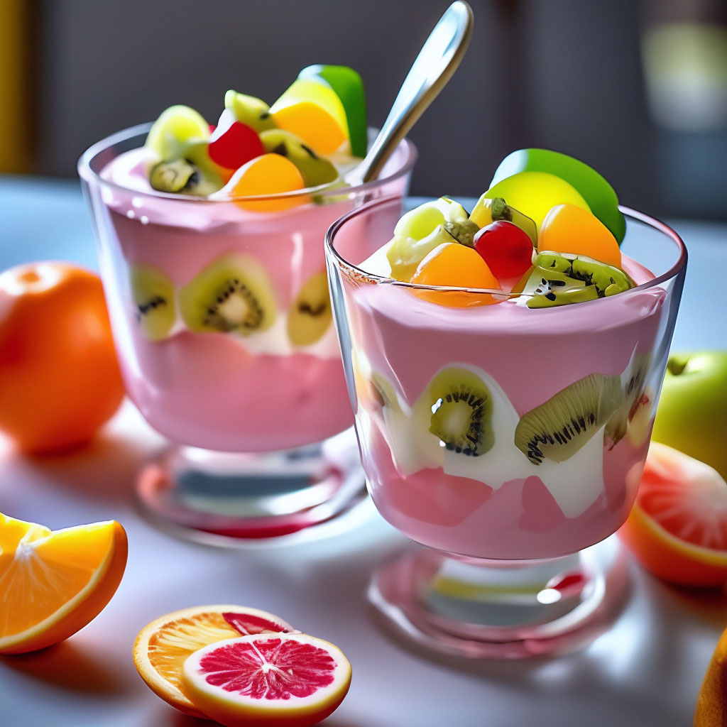 Вкусный десерт из мороженого с фруктами - рецепт с фото.