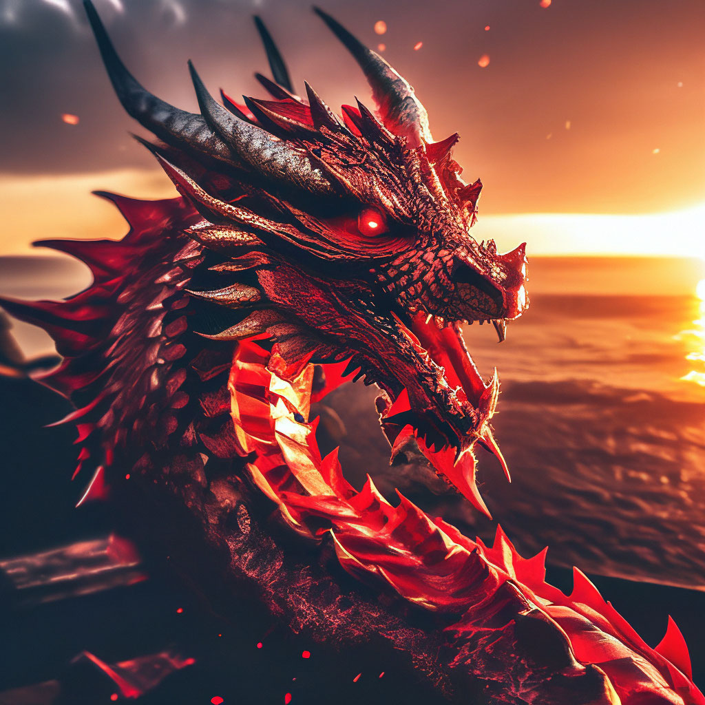 Стоковые векторные изображения по запросу Красный дракон