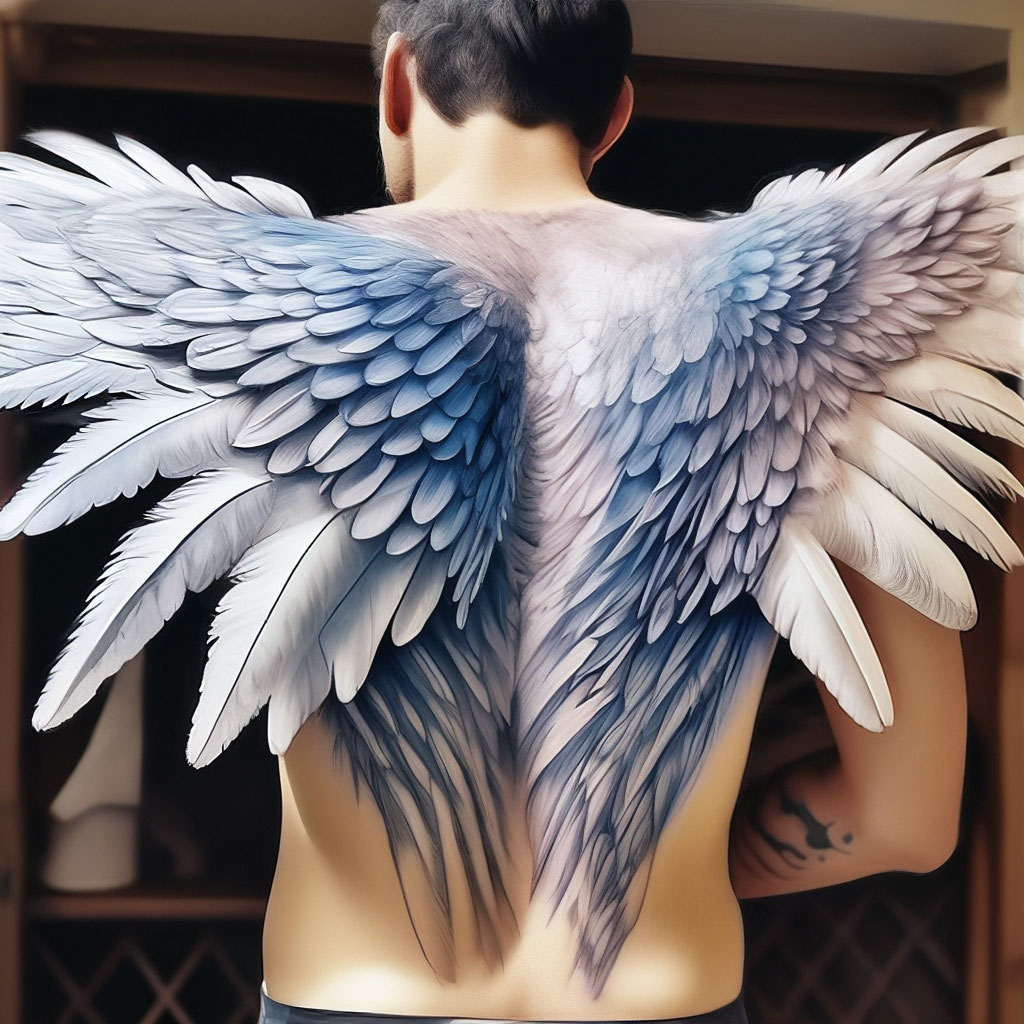 Мужские татуировки крылья на груди – символ свободы и духовности