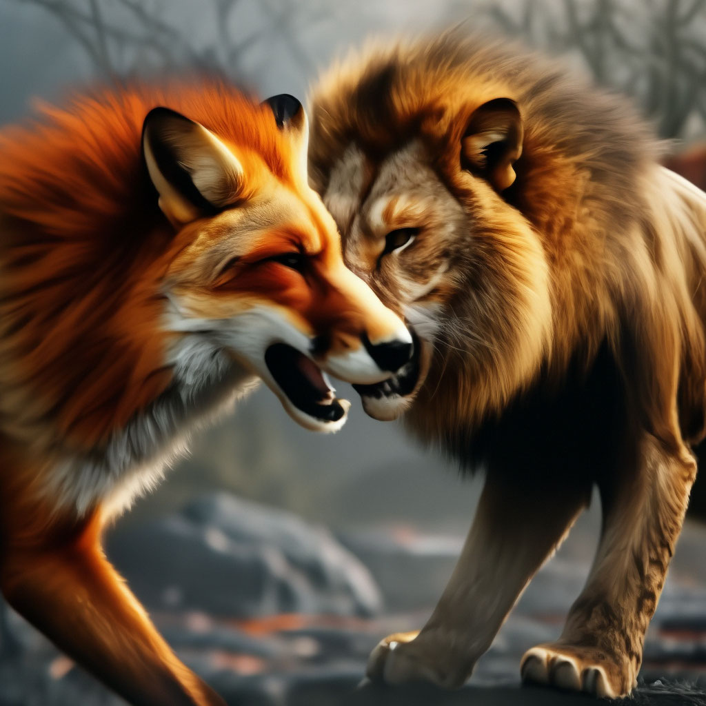 Лев и лис (азербайджанская сказка)