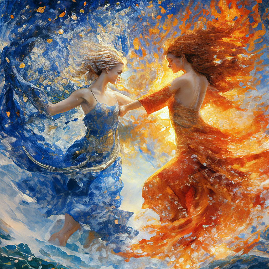 Paintings and Artwork buy Fire and Water BoHo