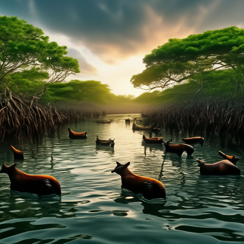 Мангровые леса. Фото мангровых зарослей