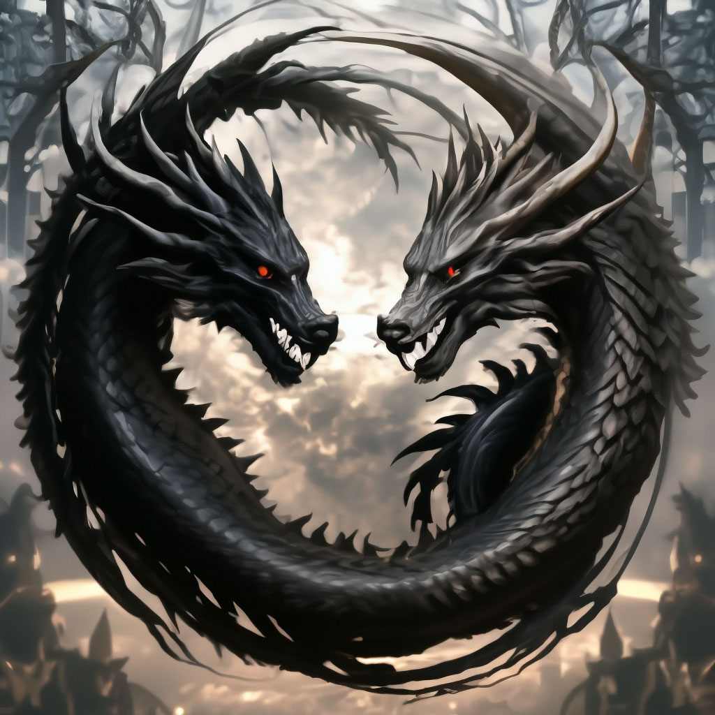 Инь янь дракон Изображения – скачать бесплатно на Freepik