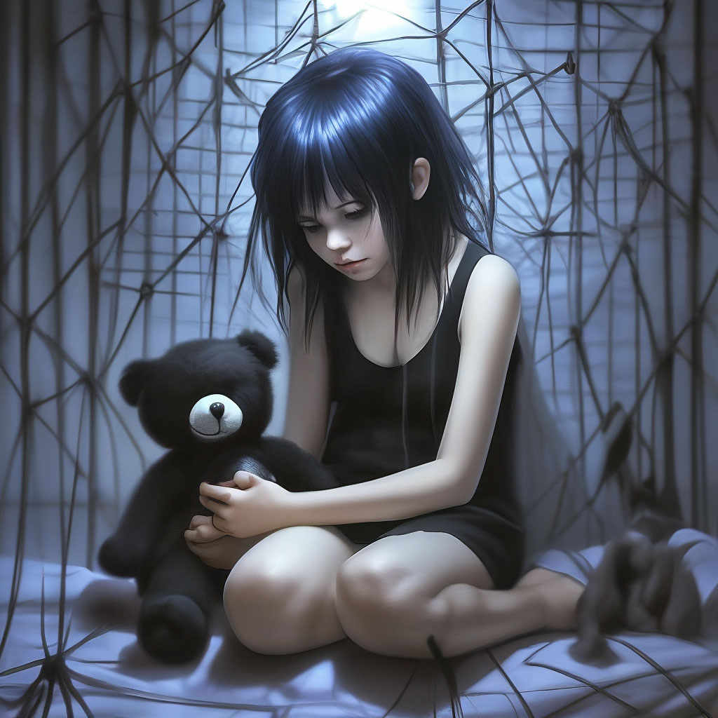 Emo Girl Crying Cartoon Crying Blond Emo Girl Stock Photo 19402693