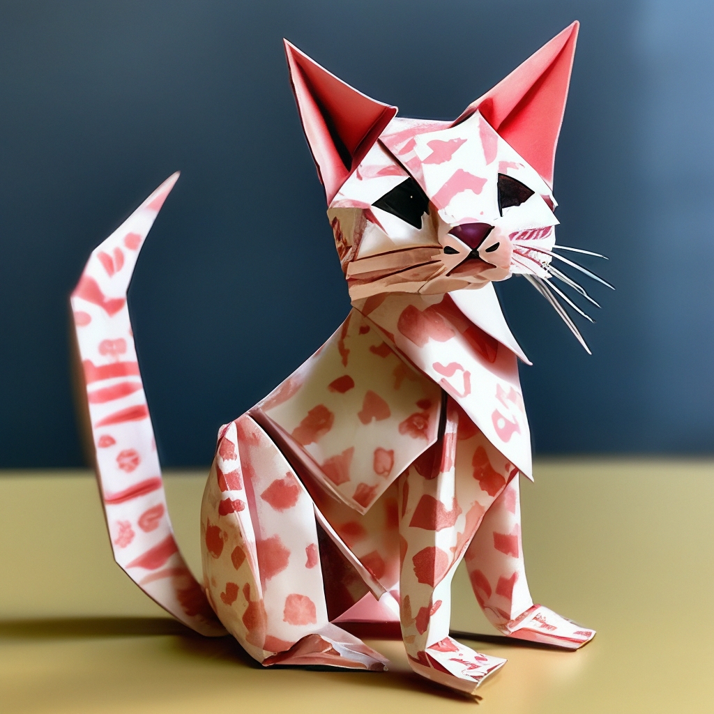 Оригами кот из бумаги своими руками