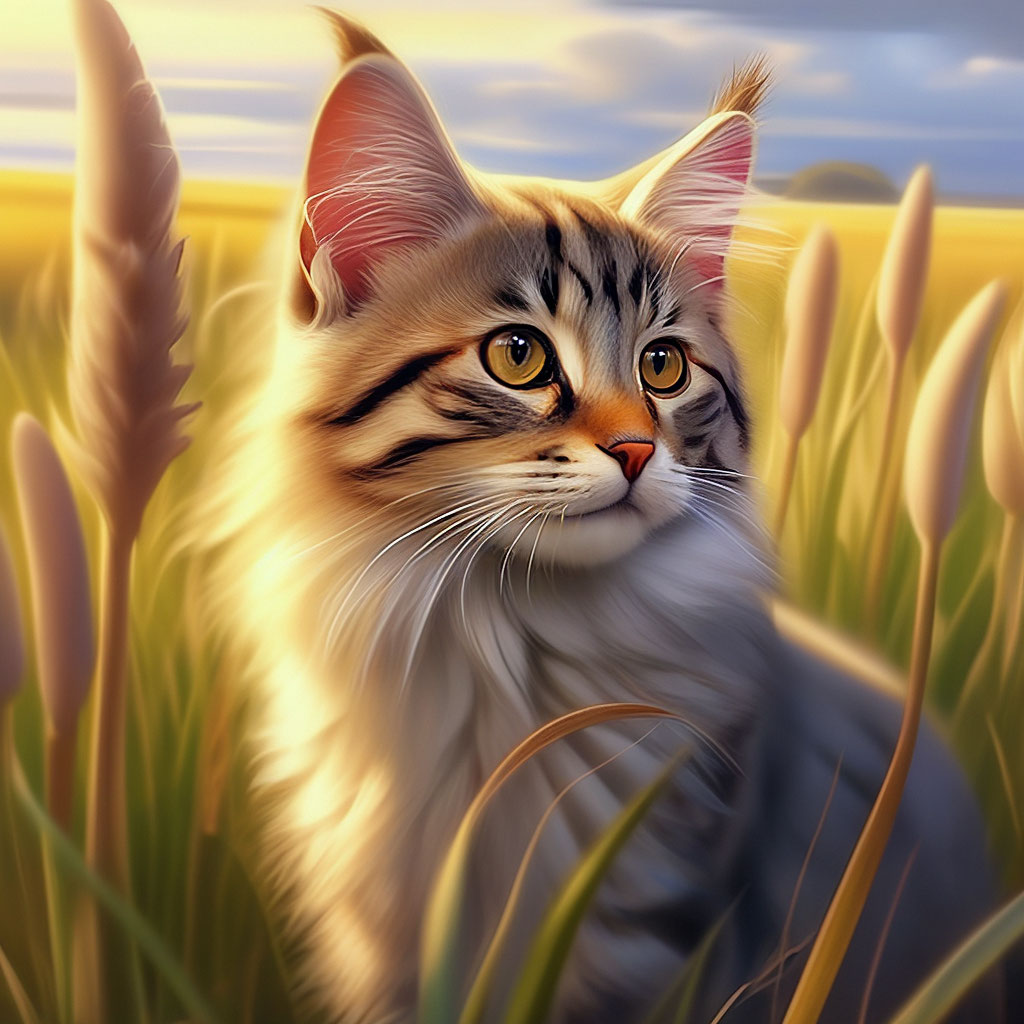 Пампасская кошка, милая, красивая, …» — создано в Шедевруме